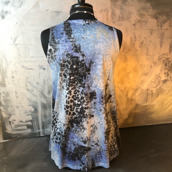 Cheetah / Leopard graphic print burnout tank - Picture 3 of 6
